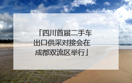 四川首届二手车出口供采对接会在成都双流区举行