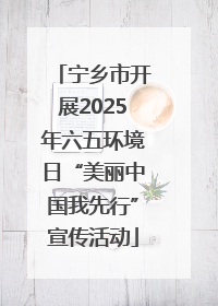 宁乡市开展2025年六五环境日“美丽中国我先行”宣传活动