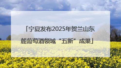 宁夏发布2025年贺兰山东麓葡萄酒领域“五新”成果