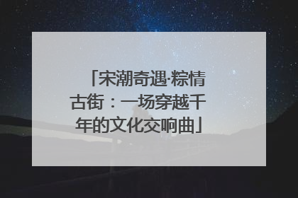 宋潮奇遇·粽情古街：一场穿越千年的文化交响曲