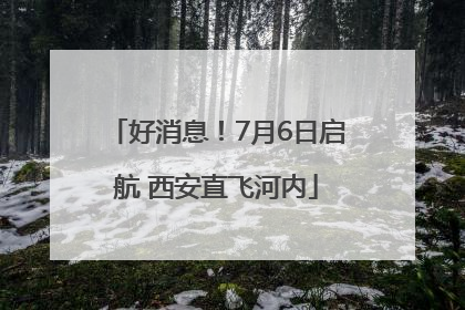 好消息！7月6日启航 西安直飞河内