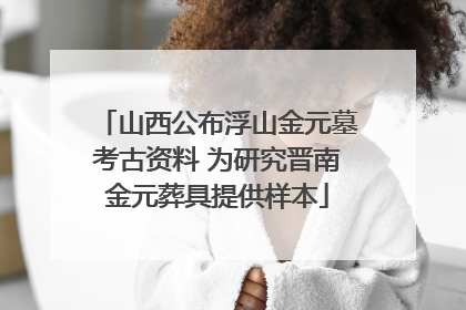 山西公布浮山金元墓考古资料 为研究晋南金元葬具提供样本