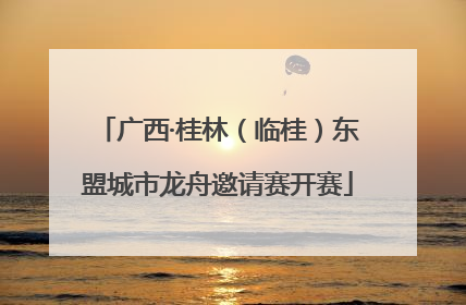 广西·桂林（临桂）东盟城市龙舟邀请赛开赛
