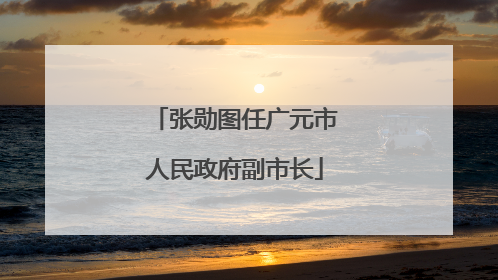 张勋图任广元市人民政府副市长