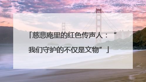 慈悲庵里的红色传声人：“我们守护的不仅是文物”