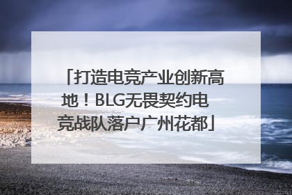 打造电竞产业创新高地！BLG无畏契约电竞战队落户广州花都