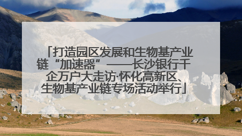 打造园区发展和生物基产业链“加速器”——长沙银行千企万户大走访·怀化高新区、生物基产业链专场活动举行