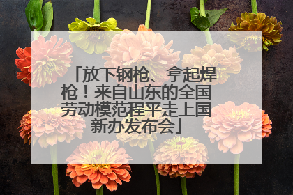 放下钢枪、拿起焊枪！来自山东的全国劳动模范程平走上国新办发布会