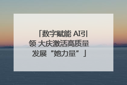 数字赋能 AI引领 大庆激活高质量发展“她力量”
