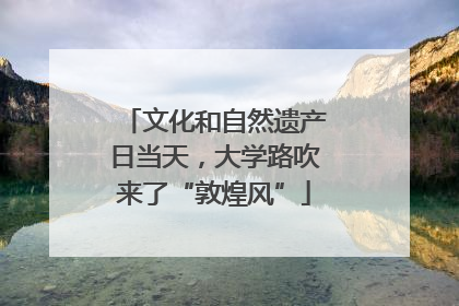 文化和自然遗产日当天，大学路吹来了“敦煌风”