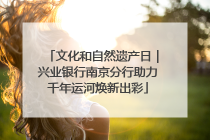 文化和自然遗产日｜兴业银行南京分行助力千年运河焕新出彩