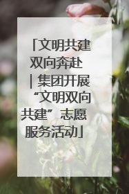 文明共建 双向奔赴｜集团开展“文明双向共建”志愿服务活动