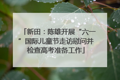 新田：陈雄开展“六一”国际儿童节走访慰问并检查高考准备工作