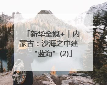 新华全媒+｜内蒙古：沙海之中建“蓝海”(2)