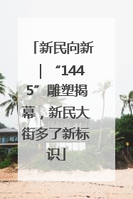 新民向新｜“1445”雕塑揭幕，新民大街多了新标识