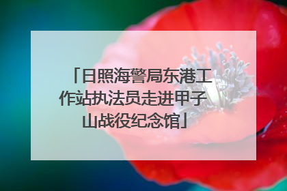 日照海警局东港工作站执法员走进甲子山战役纪念馆