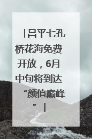 昌平七孔桥花海免费开放，6月中旬将到达“颜值巅峰”