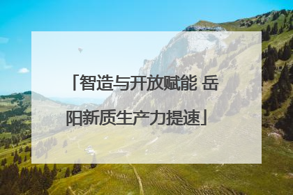 智造与开放赋能 岳阳新质生产力提速