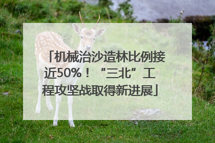 机械治沙造林比例接近50%！“三北”工程攻坚战取得新进展