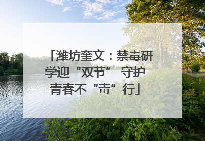 潍坊奎文：禁毒研学迎“双节” 守护青春不“毒”行