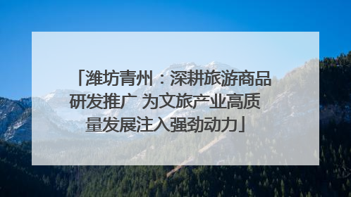 潍坊青州：深耕旅游商品研发推广 为文旅产业高质量发展注入强劲动力