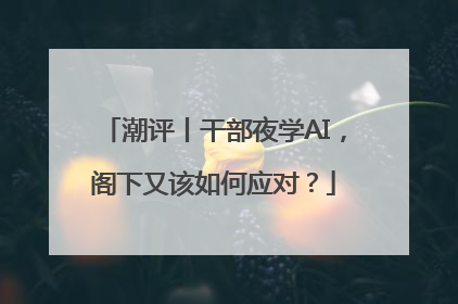 潮评丨干部夜学AI，阁下又该如何应对？