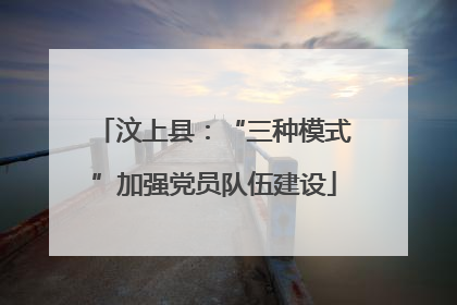 汶上县：“三种模式”加强党员队伍建设