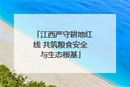 江西严守耕地红线 共筑粮食安全与生态根基