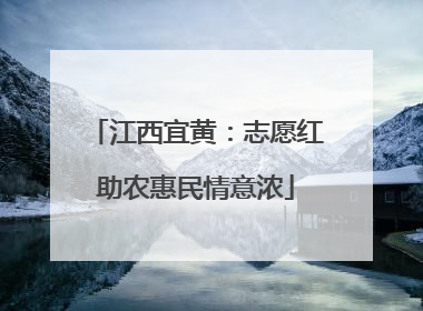 江西宜黄：志愿红助农惠民情意浓