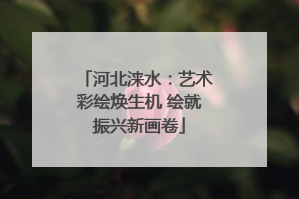 河北涞水：艺术彩绘焕生机 绘就振兴新画卷