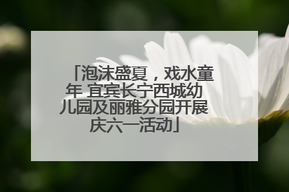 泡沫盛夏，戏水童年 宜宾长宁西城幼儿园及丽雅分园开展庆六一活动