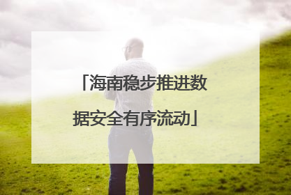 海南稳步推进数据安全有序流动