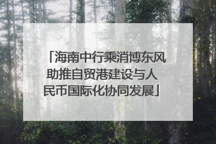 海南中行乘消博东风 助推自贸港建设与人民币国际化协同发展