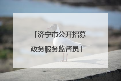 济宁市公开招募政务服务监督员