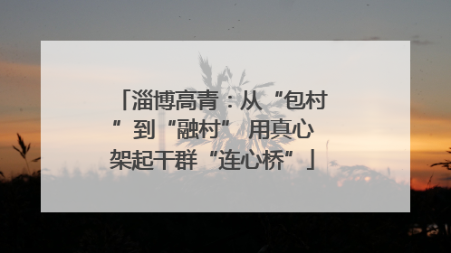 淄博高青：从“包村”到“融村” 用真心架起干群“连心桥”
