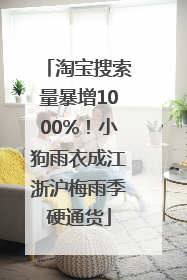 淘宝搜索量暴增1000%！小狗雨衣成江浙沪梅雨季硬通货