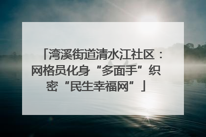 湾溪街道清水江社区：网格员化身“多面手”织密“民生幸福网”