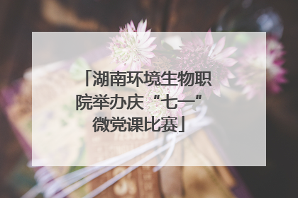 湖南环境生物职院举办庆“七一”微党课比赛