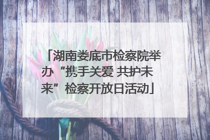 湖南娄底市检察院举办“携手关爱 共护未来”检察开放日活动