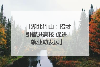 湖北竹山：招才引智进高校 促进就业助发展