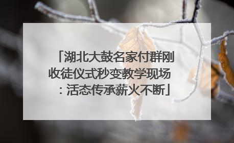 湖北大鼓名家付群刚收徒仪式秒变教学现场：活态传承薪火不断
