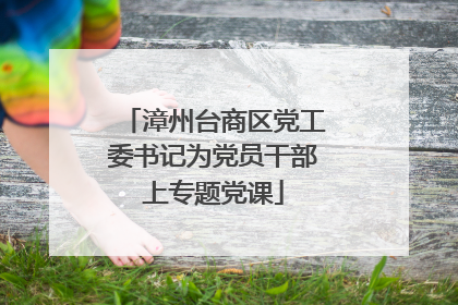漳州台商区党工委书记为党员干部上专题党课