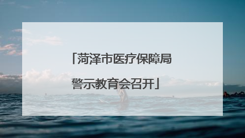 菏泽市医疗保障局警示教育会召开
