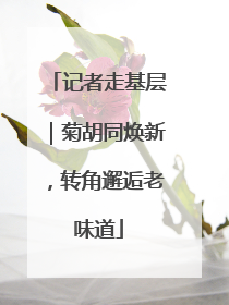 记者走基层｜菊胡同焕新，转角邂逅老味道