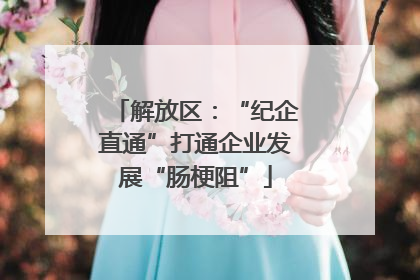 解放区：“纪企直通”打通企业发展“肠梗阻”