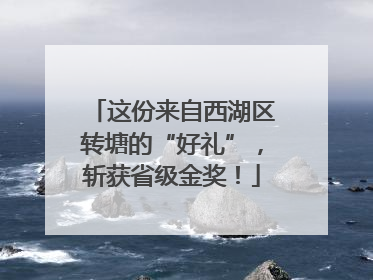 这份来自西湖区转塘的“好礼”，斩获省级金奖！