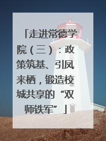 走进常德学院（三）：政策筑基、引凤来栖，锻造校城共享的“双师铁军”