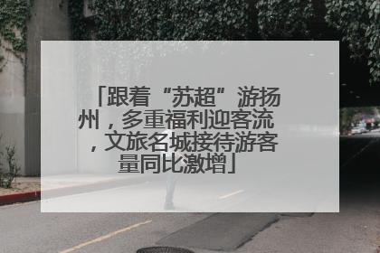 跟着“苏超”游扬州，多重福利迎客流，文旅名城接待游客量同比激增