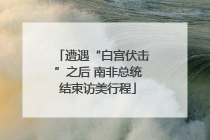 遭遇“白宫伏击”之后 南非总统结束访美行程