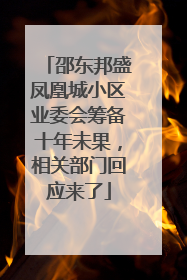 邵东邦盛凤凰城小区业委会筹备十年未果，相关部门回应来了